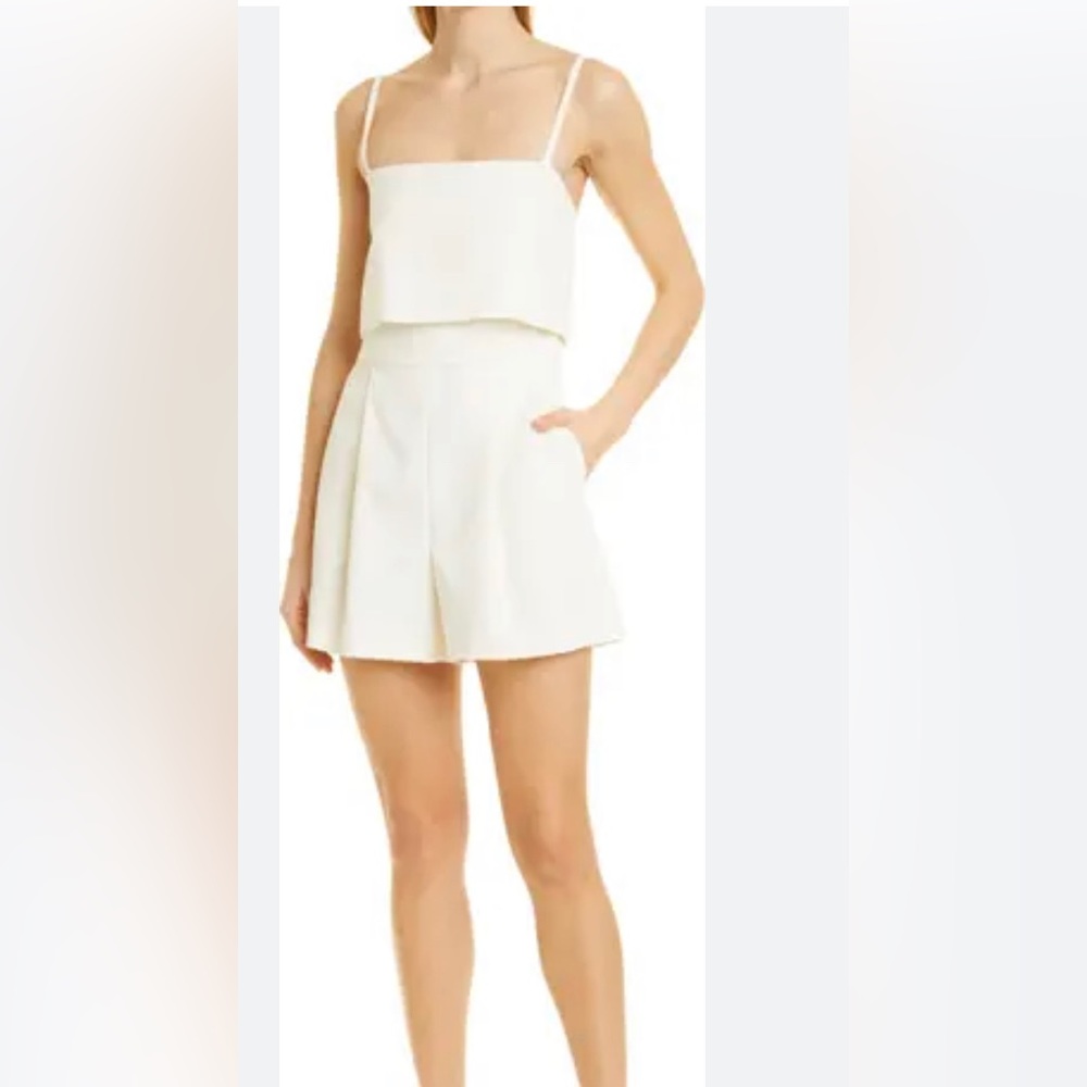Club Monaco Piqué Romper, White